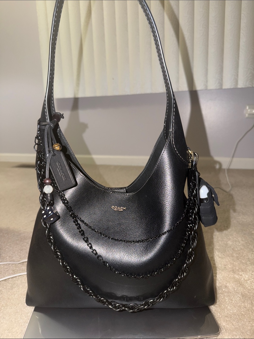 Coach Black Brooklyn 34 Shoulder Bag
